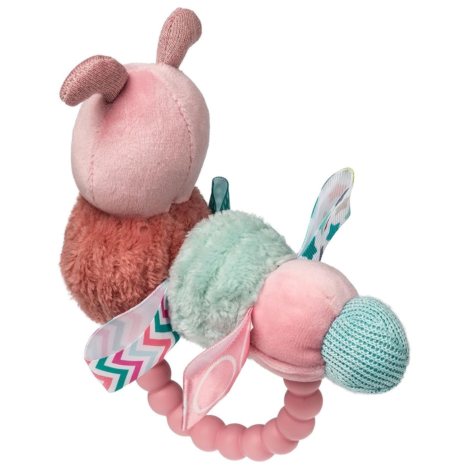 image:imageSoft Baby Rattle with Soothing Teether Ring and Sensory Tags 6Inches Drax DragonCamilla Caterpillar