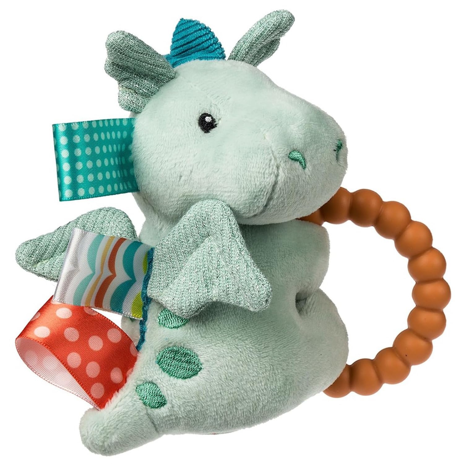 image:imageSoft Baby Rattle with Soothing Teether Ring and Sensory Tags 6Inches Drax DragonDrax Dragon