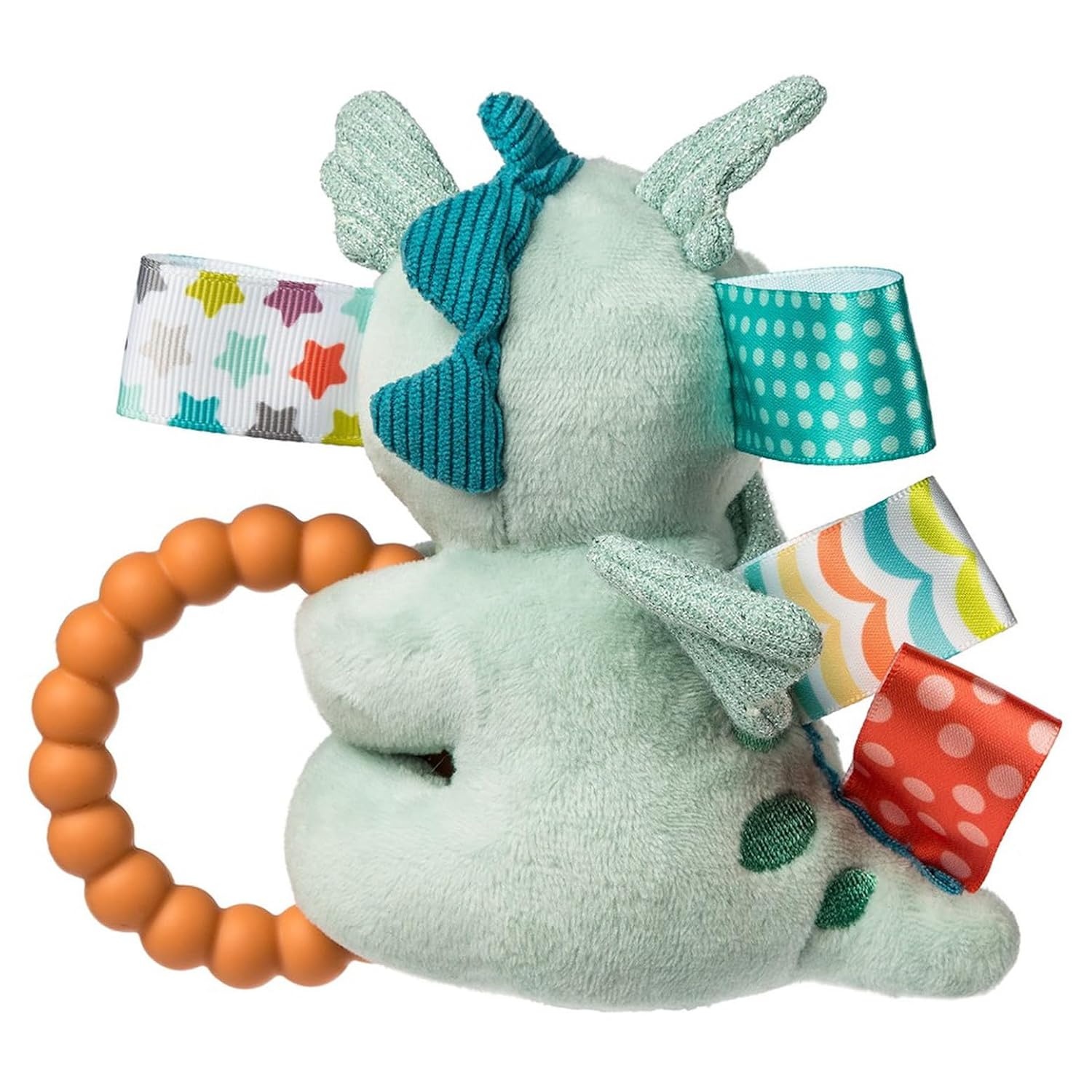 image:imageSoft Baby Rattle with Soothing Teether Ring and Sensory Tags 6Inches Drax DragonDrax Dragon