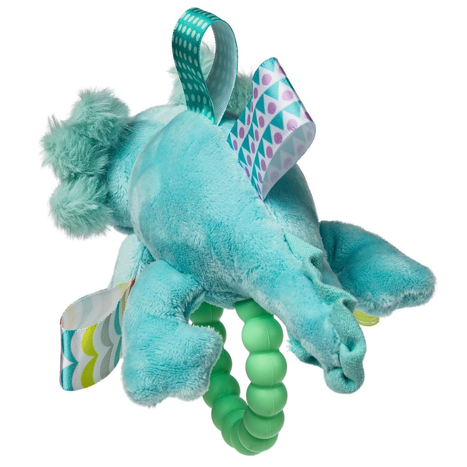 image:imageSoft Baby Rattle with Soothing Teether Ring and Sensory Tags 6Inches Drax DragonFizzy Aqua Axolotl