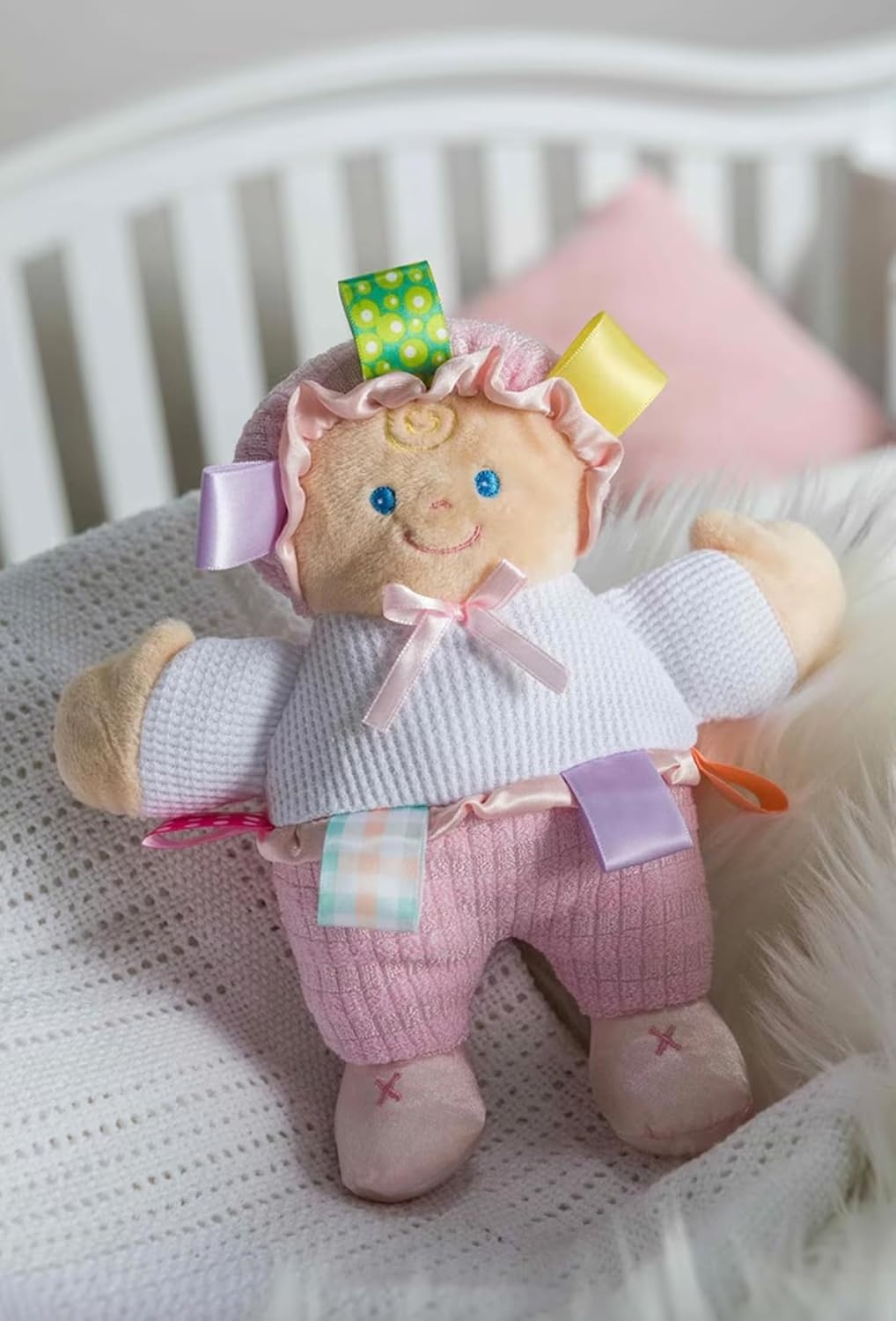 image:imageTaggies Baby Doll Huggable Plush Soft Toy with Sensory Tags 8Inches CutieCutie