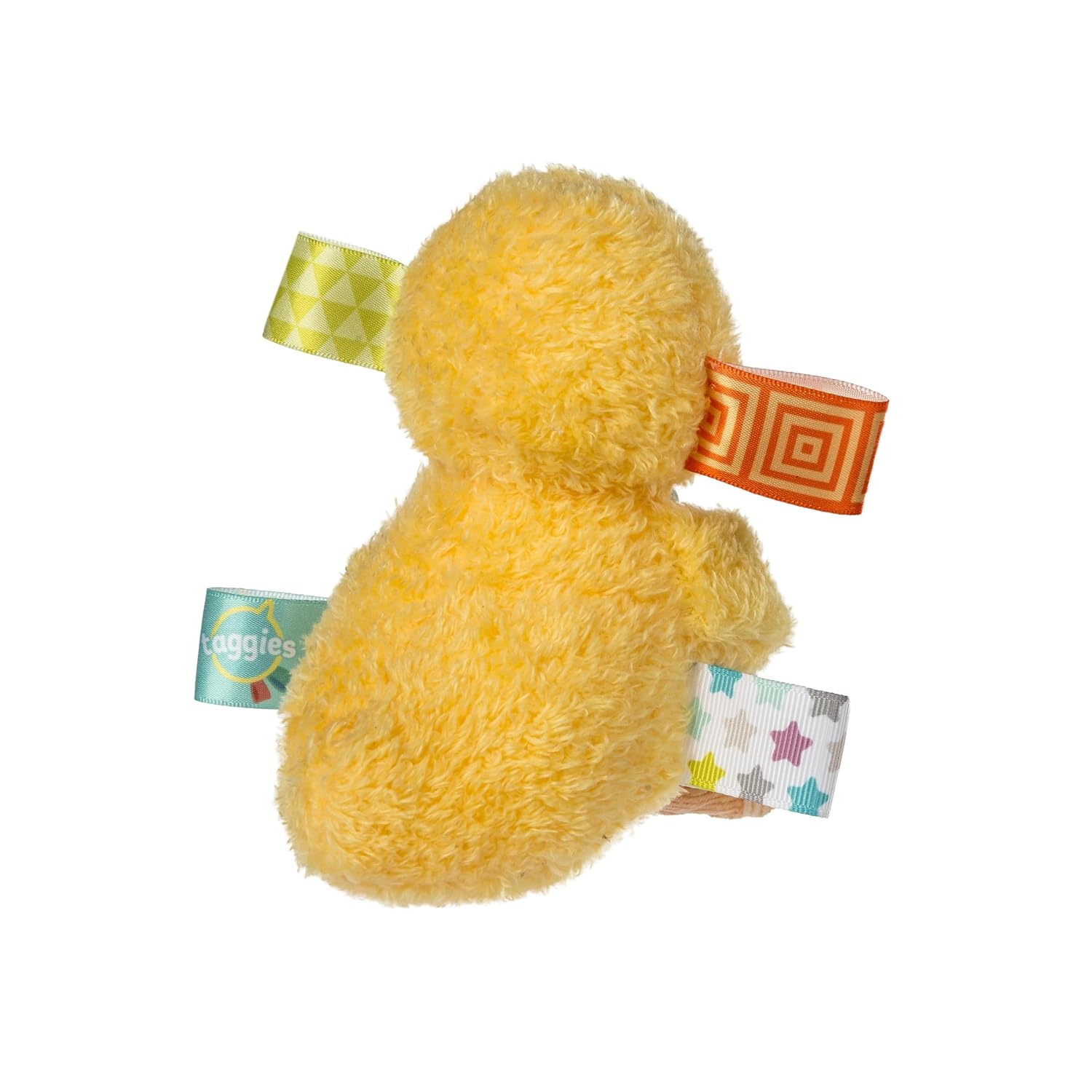 image:imageTaggies Soft Baby Rattle with Soothing Teether Ring and Sensory Tags 6Inches Yellow Dunkin Duck