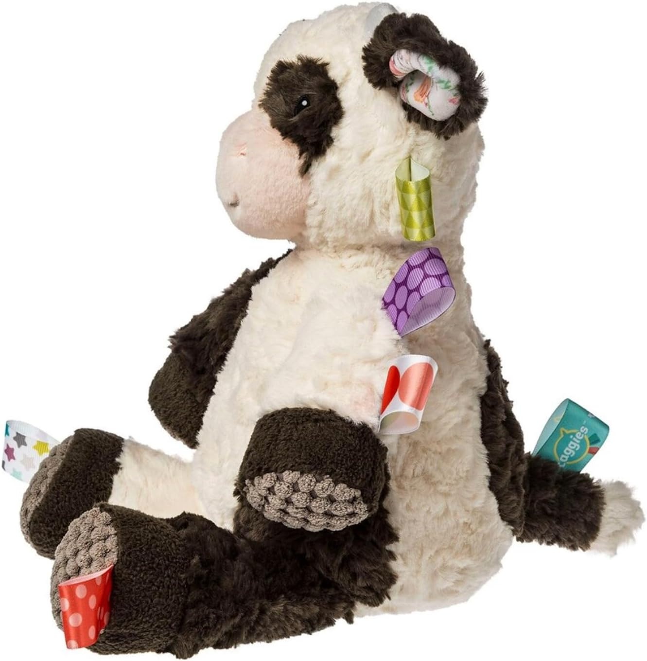 image:imageTaggies Stuffed Animal Huggable Plush Soft Toy with Sensory Tags 10Inches Buttercup Cow