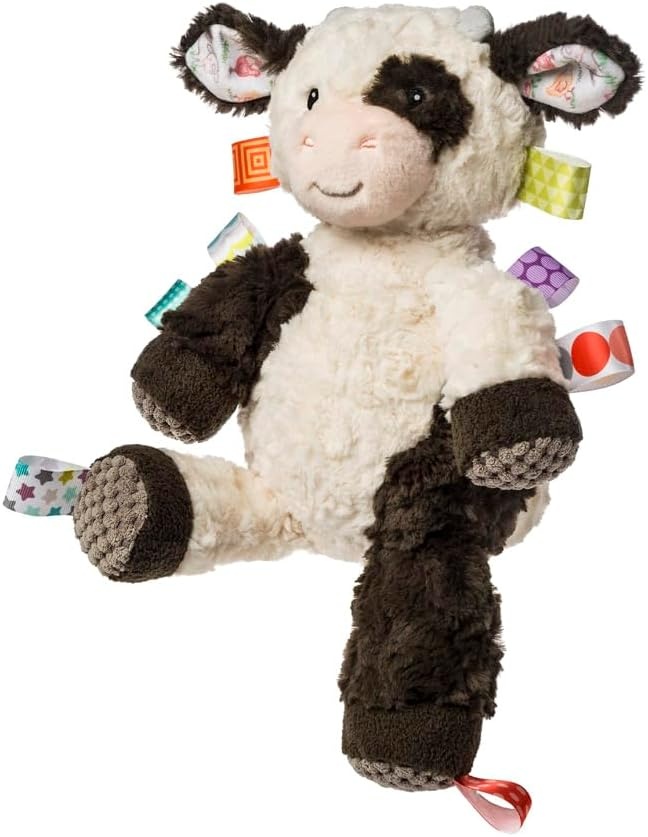 image:imageTaggies Stuffed Animal Huggable Plush Soft Toy with Sensory Tags 10Inches Buttercup Cow