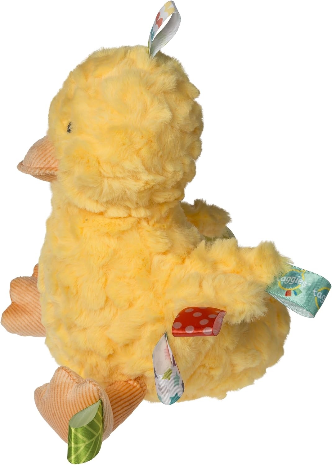 image:imageTaggies Stuffed Animal Huggable Plush Soft Toy with Sensory Tags 10Inches Yellow Dunkin DuckYellow Dunkin Duck