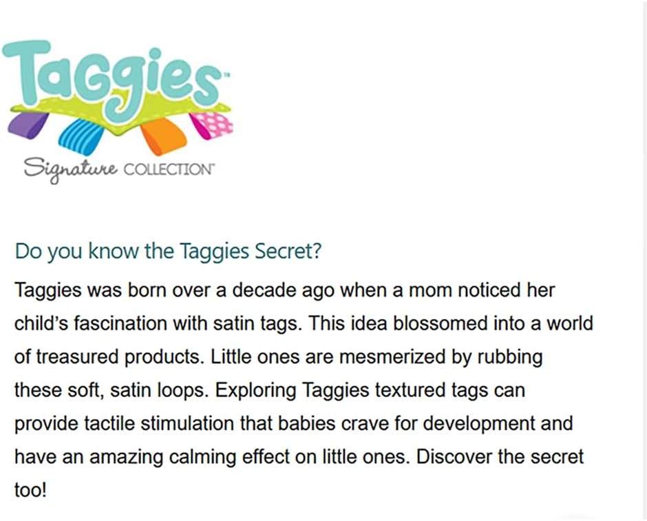 image:imageTaggies Stuffed Animal Lovey Security Blanket with Sensory Tags 13 x 13Inches Tilly Giraffe