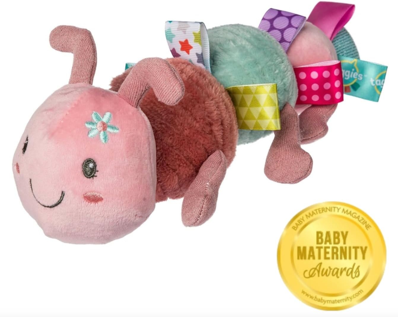 image:imageTaggies Stuffed Animal Soft Toy with Sensory Tags 10Inches Camilla Caterpillar
