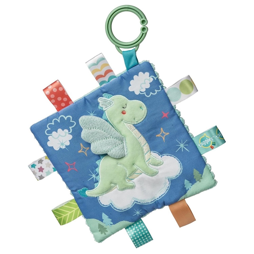 image:imageTaggies Crinkle Me Toy with Baby Paper amp Squeaker with Sensory Tags 65 x 65inches Drax Dragon