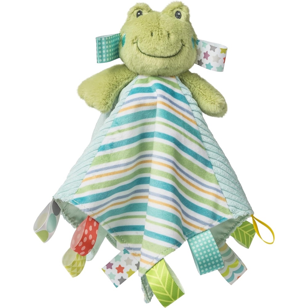 image:imageTaggies Lovey Baby amp Toddler Stuffed Animal Security Blanket Plush Soft Snuggle Toy with Sensory Tags 13 x 13Inches Green Peepers FrogGreen Peepers Frog