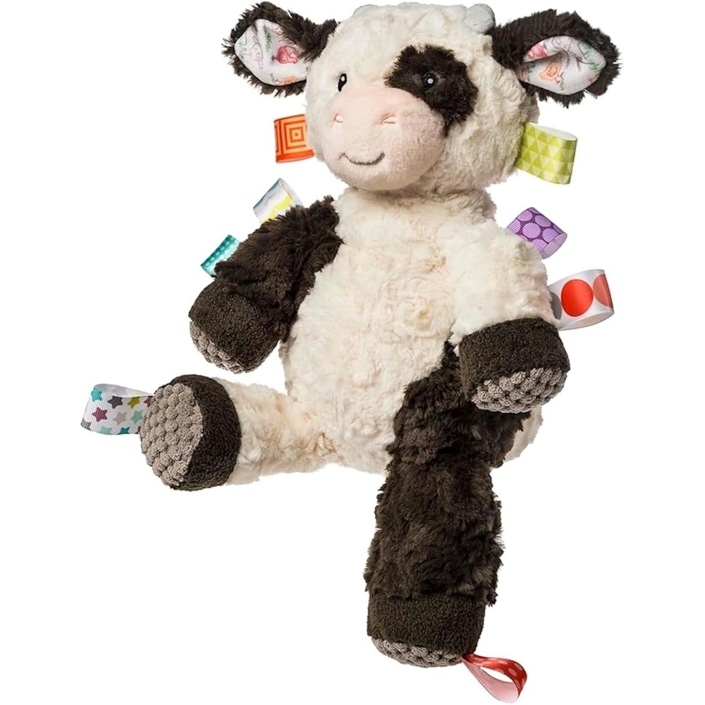 image:imageTaggies Stuffed Animal Huggable Plush Soft Toy with Sensory Tags 10Inches Buttercup Cow