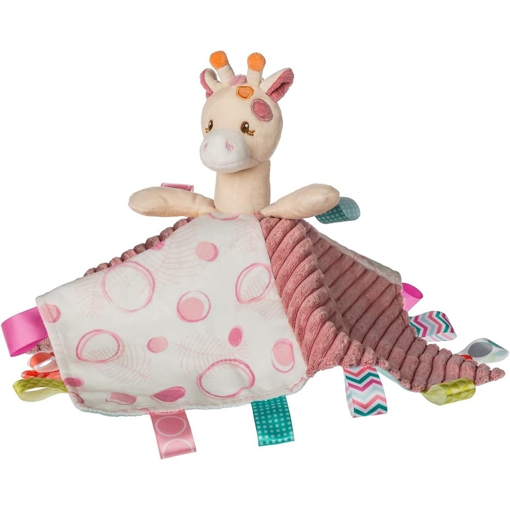 image:imageTaggies Stuffed Animal Lovey Security Blanket with Sensory Tags 13 x 13Inches Tilly Giraffe