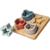 image:imageMary Meyer Baby and Toddler Toys Simply Silicone Sorting Puzzle with Bamboo Base for 12 Months Old Preschool Gifts 4 x 4Inches Animal Star Heart Shapes