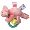 image:imageSoft Baby Rattle with Soothing Teether Ring and Sensory Tags 6Inches Drax DragonLizzy Pink Axolotl