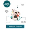 image:imageTaggies Soft Baby Rattle with Soothing Teether Ring and Sensory Tags 6Inches Buttercup Cow