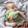 image:imageTaggies Soft Baby Rattle with Soothing Teether Ring and Sensory Tags 6Inches Green Peepers FrogGreen Peepers Frog