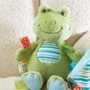 image:imageTaggies Stuffed Animal Huggable Plush Soft Toy with Sensory Tags 10Inches Yellow Dunkin DuckGreen Peepers Frog