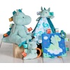 image:imageTaggies Stuffed Animal Lovey Security Blanket with Sensory Tags 13 x 13Inches Drax Dragon