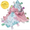 image:imageTaggies Stuffed Animal Lovey Security Blanket with Sensory Tags 13 x 13Inches Lizzy Pink Axolotl