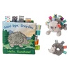 image:imageTaggies Touch amp Feel Soft Cloth Book with Crinkle Paper amp Squeaker 6 x 6Inches Heather Hedgehog