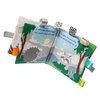 image:imageTaggies Touch amp Feel Soft Cloth Book with Crinkle Paper amp Squeaker 6 x 6Inches Heather Hedgehog