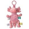 image:imageTaggies Baby Rattle with Crinkle Paper Activity Toy with Sensory Tags 9Inches Pink Axolotl