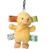image:imageTaggies Diaper Bag Charm Mini Stuffed Animal ClipOn Keychain Backpack Accessory with Sensory Tags 6Inches Yellow Dunkin DuckYellow Dunkin Duck