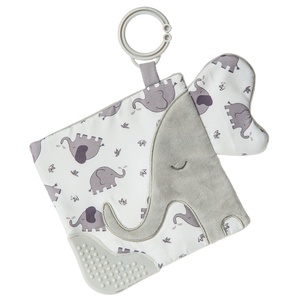image:imageMary Meyer Afrique Crinkle Teether Toy with Baby Paper and Squeaker 6 x 6Inches Elephant