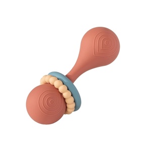 image:imageMary Meyer Baby Rattle Simply Silicone Teething Toy 5Inches Clay RedClay Red