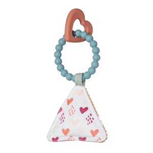 image:imageMary Meyer Baby Teether Toy Simply Silicone Teething Ring with Soft Squeaker 9Inches Heart