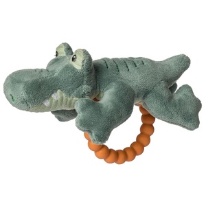 image:imageMary Meyer Soft Baby Rattle with Soothing Teether Ring 6Inches Afrique Alligator