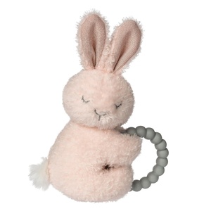 image:imageMary Meyer Soft Baby Rattle with Soothing Teether Ring 6Inches Pink Sweet Dreams Bunny