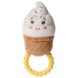 image:imageMary Meyer Sweet Soothie Soft Baby Rattle with Teether Ring Ice Cream