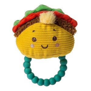 image:imageMary Meyer Sweet Soothie Soft Baby Rattle with Teether Ring Taco1 EA