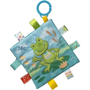 image:imageTaggies Crinkle Me Activity Toy with Baby Paper amp Squeaker and Sensory Tags 6 x 6inches Green Peepers FrogGreen Peepers Frog