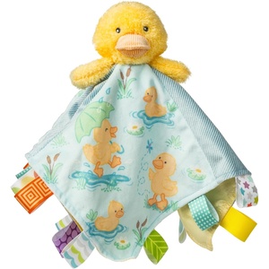 image:imageTaggies Lovey Baby amp Toddler Stuffed Animal Security Blanket Plush Soft Snuggle Toy with Sensory Tags 13 x 13Inches Green Peepers FrogYellow Dunkin Duck