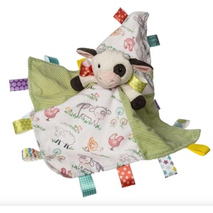 image:imageTaggies Lovey Stuffed Animal Security Blanket Plush Soft Snuggle Toy with Sensory Tags 13 x 13Inches Buttercup Cow