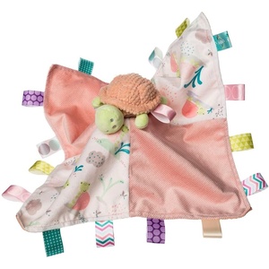 image:imageTaggies Lovey Stuffed Animal Security Blanket Plush Soft Snuggle Toy with Sensory Tags 13 x 13Inches Tippy Turtle