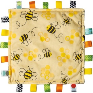 image:imageTaggies Lovey for Baby Security Blankets Original Comfy Blanket with Sensory Tags 12 x 12Inches Bumble Bees