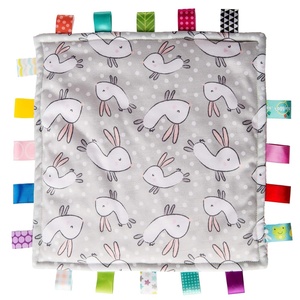 image:imageTaggies Lovey for Baby Security Blankets Original Comfy Blanket with Sensory Tags 12 x 12Inches BunniesComfy Bunnies