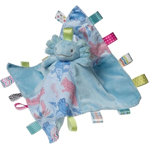 image:imageTaggies Stuffed Animal Lovey Security Blanket with Sensory Tags 13 x 13Inches Fizzy Aqua AxolotlFizzy Aqua Axolotl