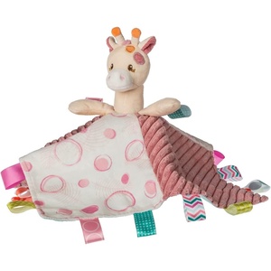 image:imageTaggies Stuffed Animal Lovey Security Blanket with Sensory Tags 13 x 13Inches Tilly Giraffe