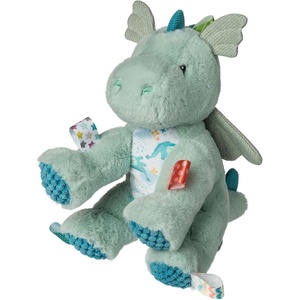 image:imageTaggies Stuffed Animal Soft Toy with Sensory Tags 9Inches MegaTaggies Drax DragonDrax Dragon