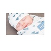 image:imageLulujo Baby Hello World Newborn Hat and Swaddle Blanket Set Hugs amp KissesBlue Triangle