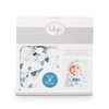 image:imageLulujo Baby Hello World Newborn Hat and Swaddle Blanket Set Hugs amp KissesBlue Triangle