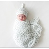 image:imageLulujo Baby Hello World Newborn Hat and Swaddle Blanket Set Hugs amp KissesBlueberries