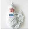 image:imageLulujo Baby Hello World Newborn Hat and Swaddle Blanket Set Hugs amp KissesBlueberries