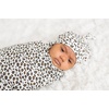 image:imageLulujo Baby Hello World Newborn Hat and Swaddle Blanket Set Hugs amp KissesLeopard