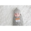 image:imageLulujo Baby Hello World Newborn Hat and Swaddle Blanket Set Hugs amp KissesLeopard