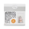 image:imageLulujo Baby Hello World Newborn Hat and Swaddle Blanket Set Hugs amp KissesLeopard