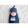 image:imageLulujo Baby Hello World Newborn Hat and Swaddle Blanket Set Hugs amp KissesNavy